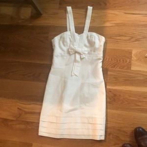 French Connection White Dress with Bow